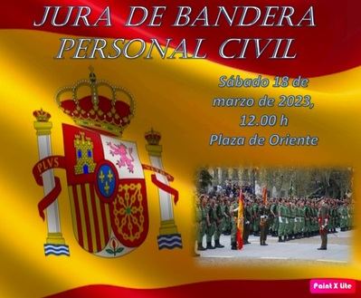 Defensa organiza una Jura de Bandera para personal civil en la Plaza de Oriente de Madrid