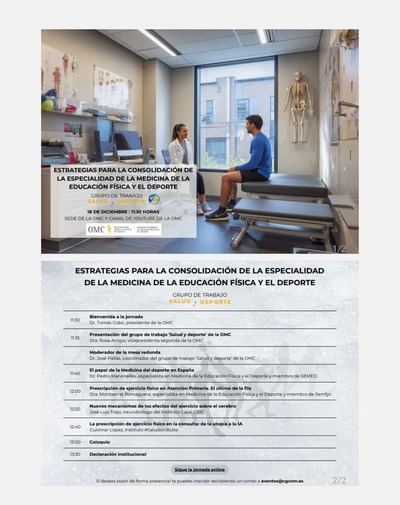 La OMC y #SaludsinBulos colaborarán en la prescripción de ejercicio físico