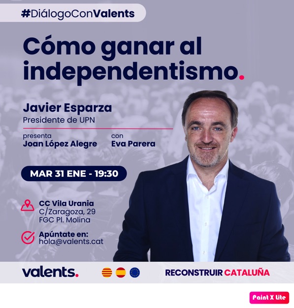 Javier Esparza participará en un acto sobre ‘Cómo ganar al independentismo’