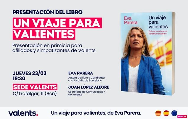 Eva Parera presenta su libro 'Un Viaje Para Valientes. Del nacionalismo al constitucionalismo’