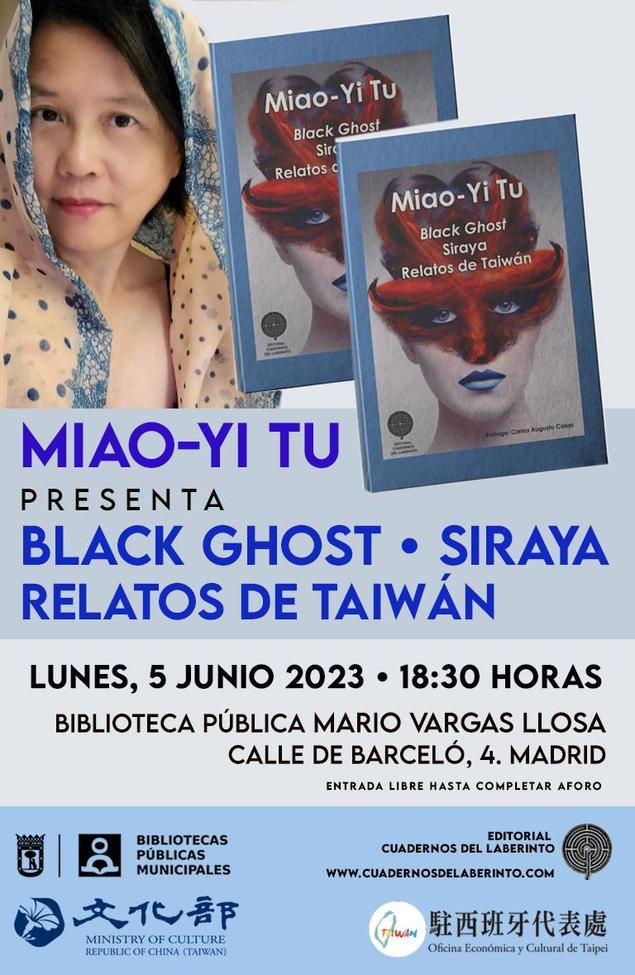 La escritora taiwanesa Miao-Yi Tu dedicará “Black Ghost Siraya. Relatos de Taiwán” durante la Feria del Libro de Madrid