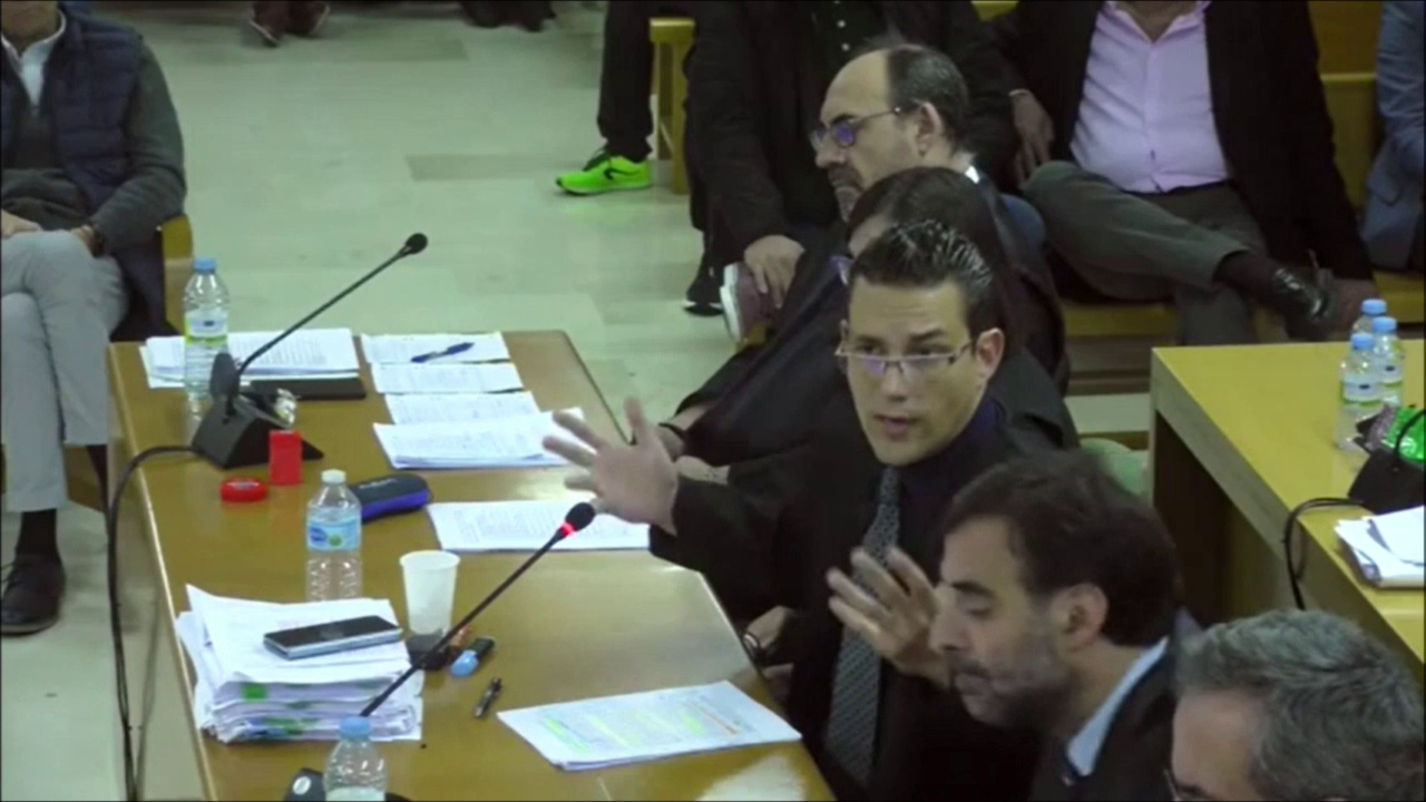 El letrado español Raúl Pardo Geijo durante una de sus actuaciones ante Tribunales.