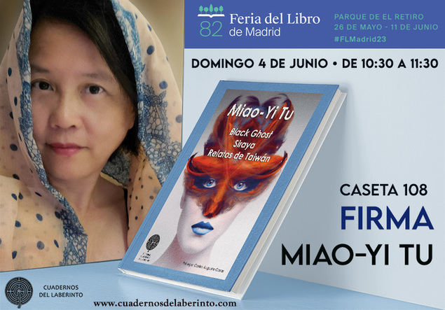 La escritora taiwanesa Miao-Yi Tu dedicará “Black Ghost Siraya. Relatos de Taiwán” durante la Feria del Libro de Madrid
