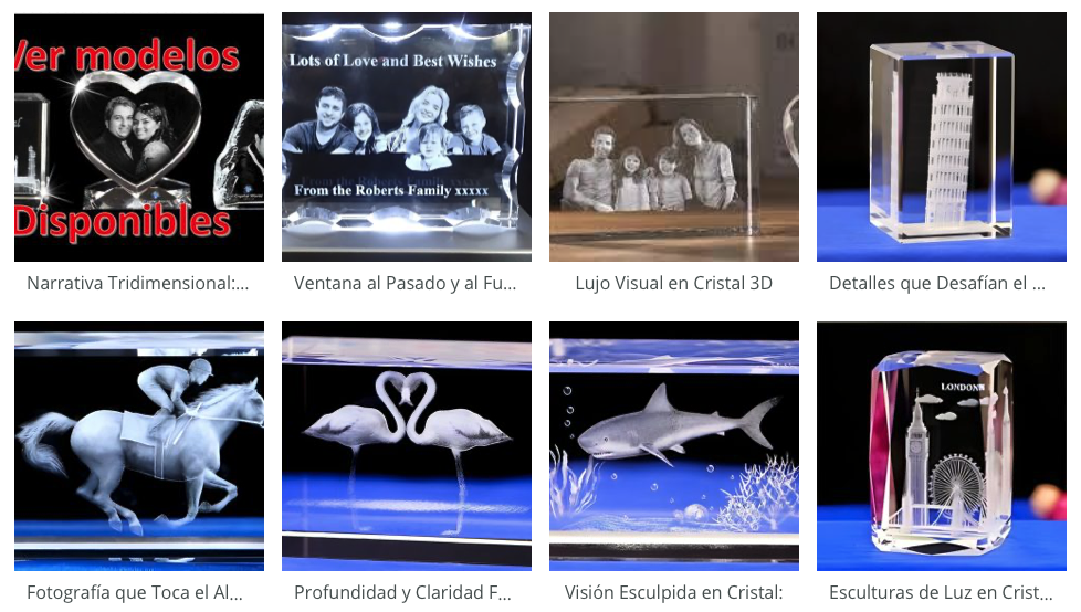 Fotos en cristal 3D: un regalo único para cada ocasión