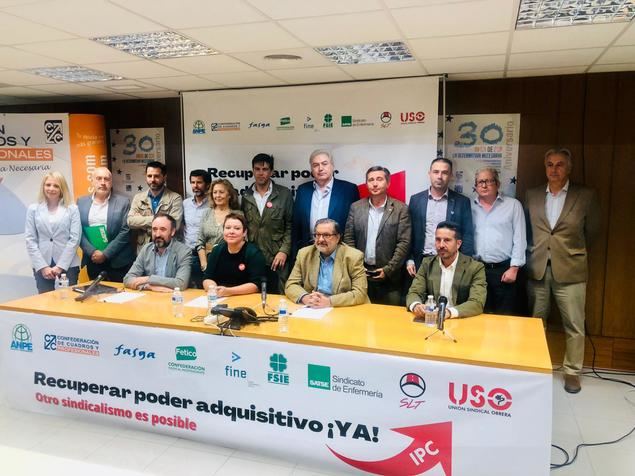 El sindicalismo independiente convoca concentraciones y una manifestación para recuperar el poder adquisitivo
