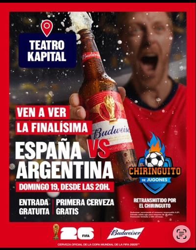 Teatro Kapital se convierte en el gran punto de encuentro para vivir la final del Mundial junto a El Chiringuito