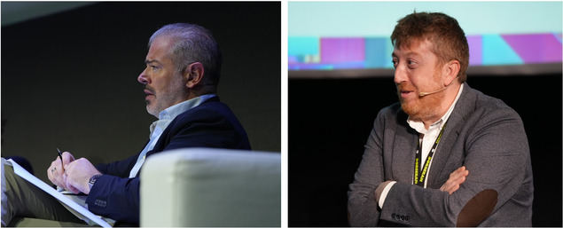 A la izquierda, Vicenç Hernández Reche; a la derecha, Oriol Sabater