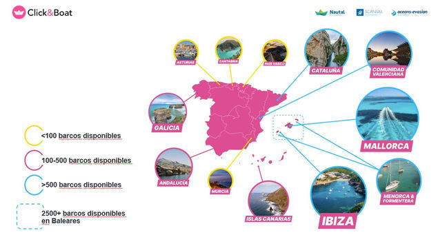 El alquiler de barcos en el mercado español aumenta su volumen de negocio un 145%