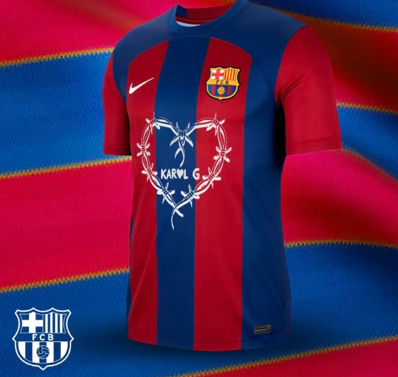 Karol G y FC Barcelona: colaboración con corazón de espinas