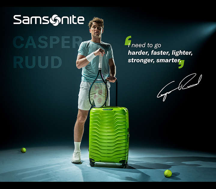 Samsonite presenta su colección de maletas Proxis junto al tenista Casper Ruud
