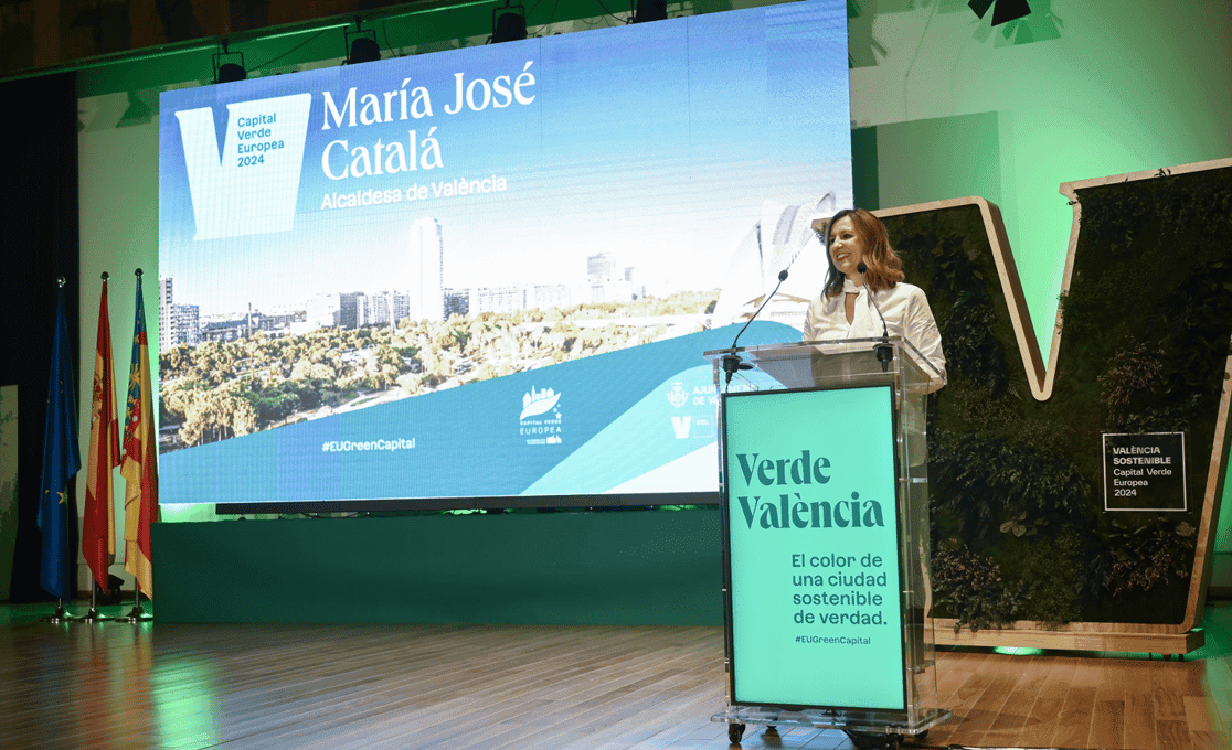 María José Catalá, Alcaldesa de Valencia en la presentación de Capital Verde Europea.