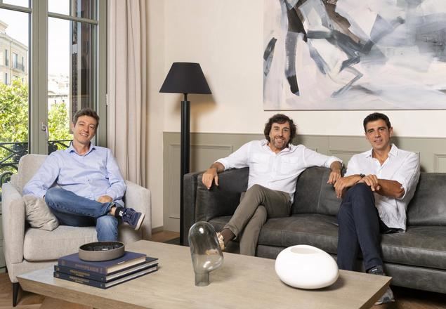 De izquierda a derecha: Francesc Salas, Sergi Brun y Marc Ollé, socios fundadores de ENLACE.