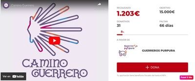 Guerreros Púrpura prepara un Camino de Santiago y una Cena Benéfica para el reto inclusivo con niños