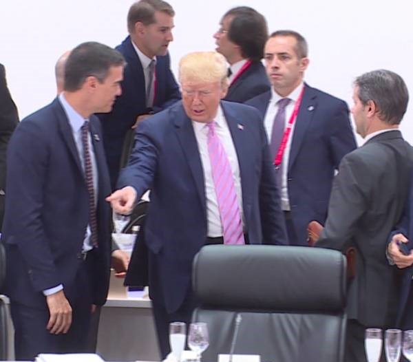 Trump, Sánchez y Xi Jinping