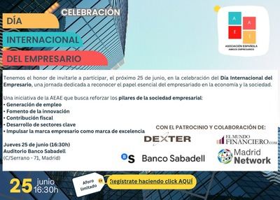 La AEAE vuelve a celebrar este 25J el ‘Día Internacional del Empresario’