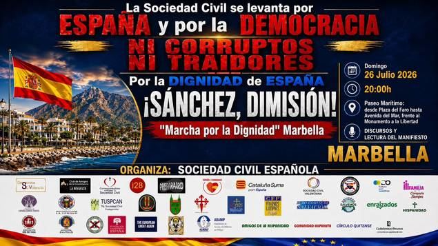 Convocan en Marbella una marcha por la dignidad y la regeneración democrática