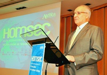 José Luis Cortina, presidente del Grupo Atenea, durante la presentación de Homsec.