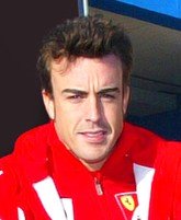 Fernando Alonso a los mandos de un Lancia Thema