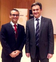 De izquierda a derecha: Luis Gimenez, CEO a Linkmyjob y Andreu Vilamitjana, director general de Small to Medium Business de Sage.