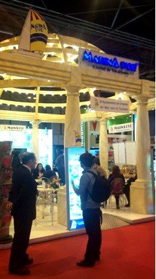 El stand de Marina d'Or en FITUR se inspira en el complejo del balneario de agua salada, el mayor de Europa en su categoría.