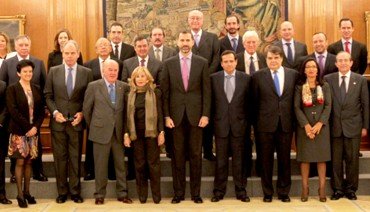 El pasado 9 de enero una representación de la junta directiva del Club fue recibida en audiencia por SAR el Príncipe de Asturias en el Palacio de la Zarzuela.