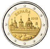 La moneda de 2 euros está dedicada al Monasterio de San Lorenzo de El Escorial, como monumento Patrimonio Mundial de la UNESCO.